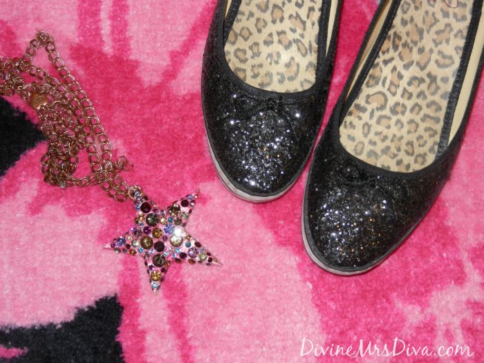 betsey johnson glitter flats